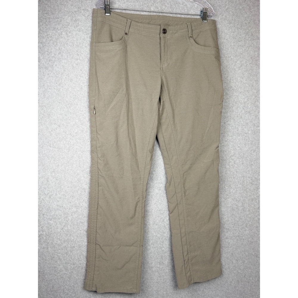 KUHL Womens Pants Size 12 Short Khaki Tan Outdoor Hiking Straight Leg